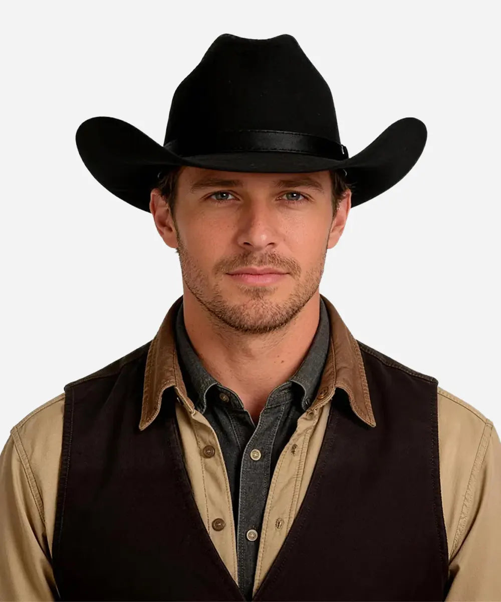 LBORA James Dean Cowboy Hat - Black
