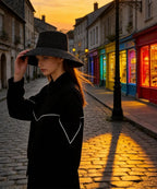 LBORA Jolie Packable Straw Bucket Hat - Black