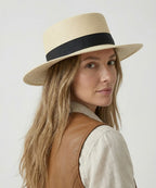 LBORA Riviera Straw Boater-Beige