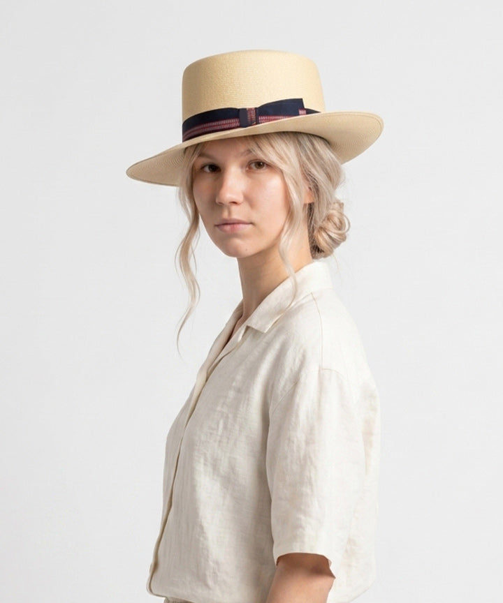 LBORA 1930s Optimo Vintage Straw Panama Hat