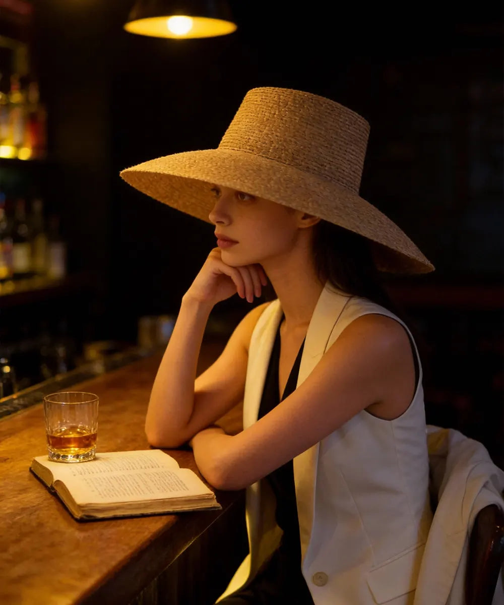 LBORA Jolie Packable Straw Bucket Hat - Natural