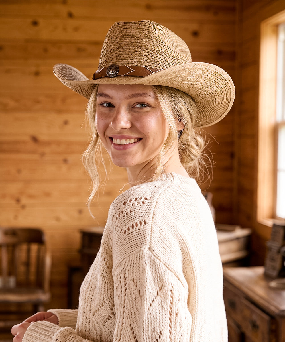 LBORA Outpost Badge Straw Cowboy-Brown