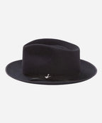 "handmade black fedora hat"