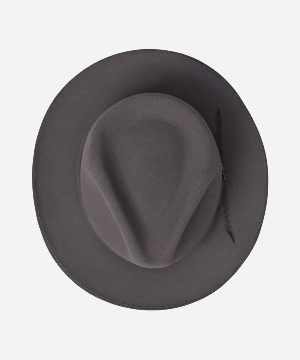 "men's grey fur felt fedora"
