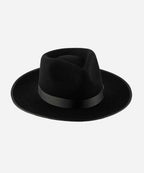 "Monroe Rancher Fedora Hat - Black | LuxeBrims"