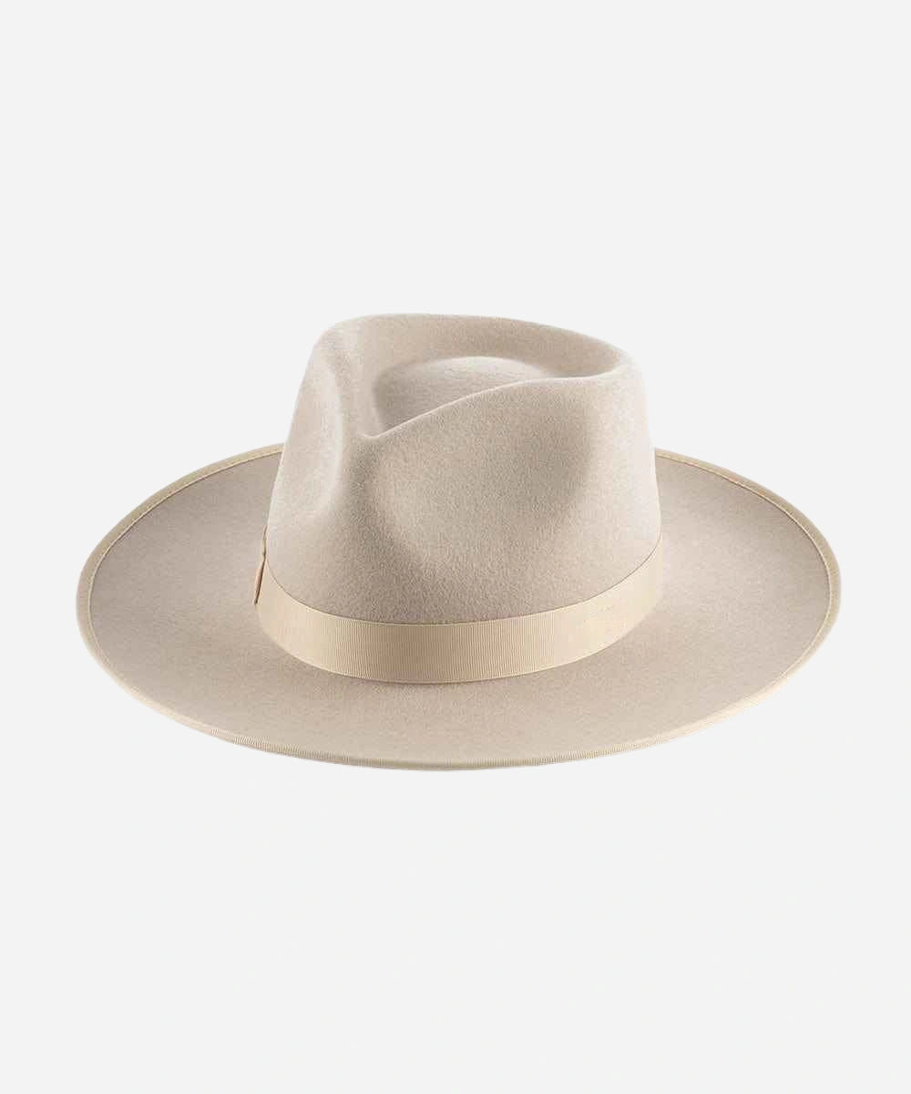 "Monroe Rancher Fedora Hat - Beige | LuxeBrims"
