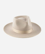 "light beige felt hat"