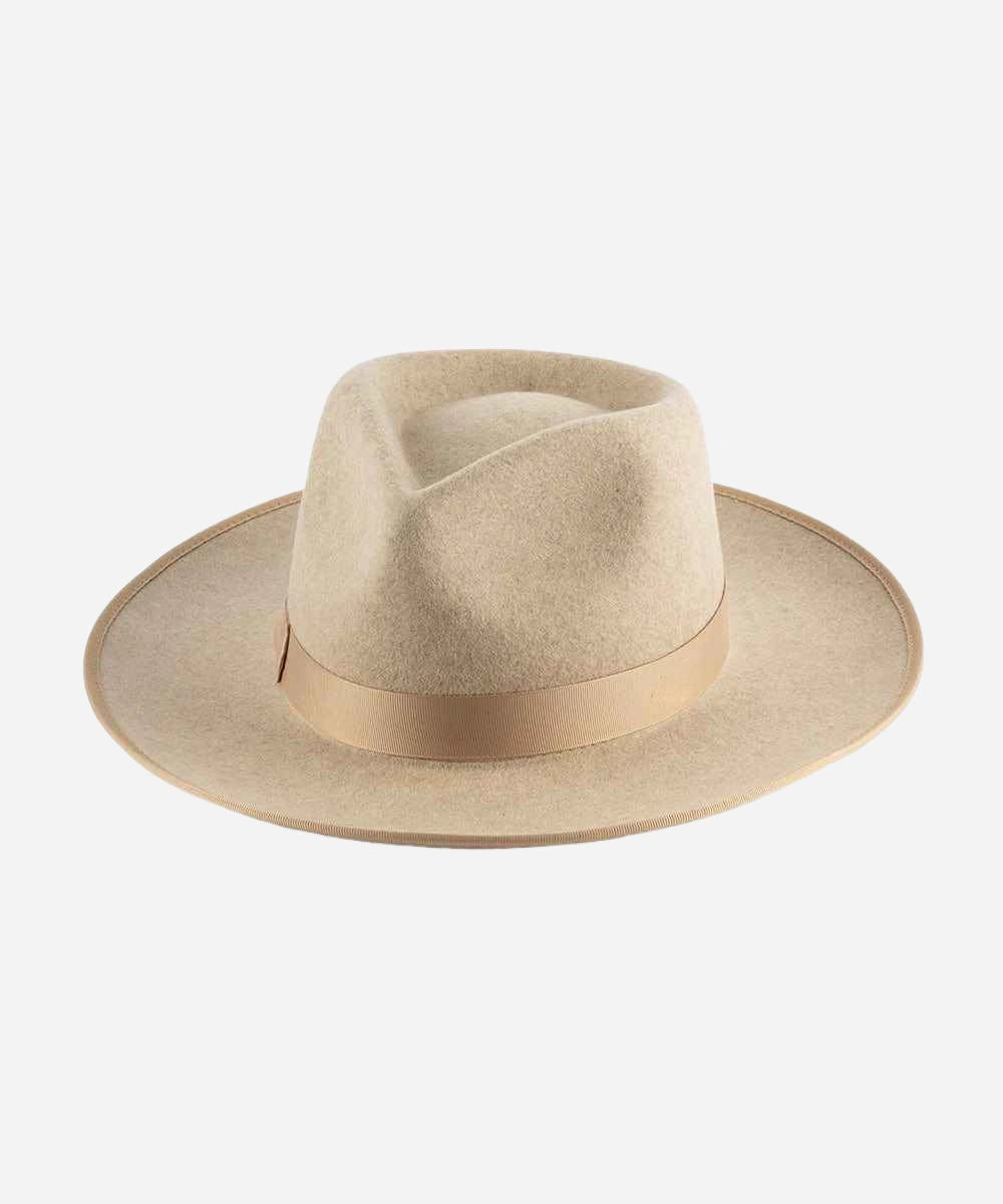 "Women's Monroe Rancher Fedora Hat in Oatmeal - 100% Australian wool"