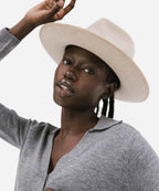 "oatmeal fedora hat for women"