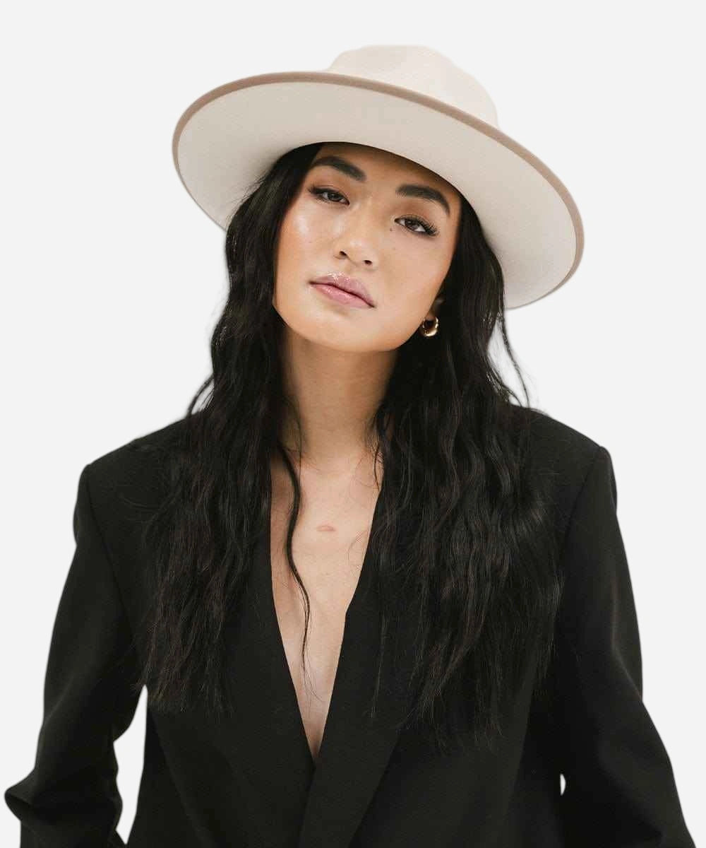 "buy women's white rancher fedora"