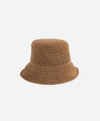 "packable straw bucket hat"