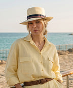 LBORA 1930s Optimo Vintage Straw Panama Hat