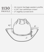 Authentic high quality Latitude unisex cowboy hat made from premium natural cream felt material