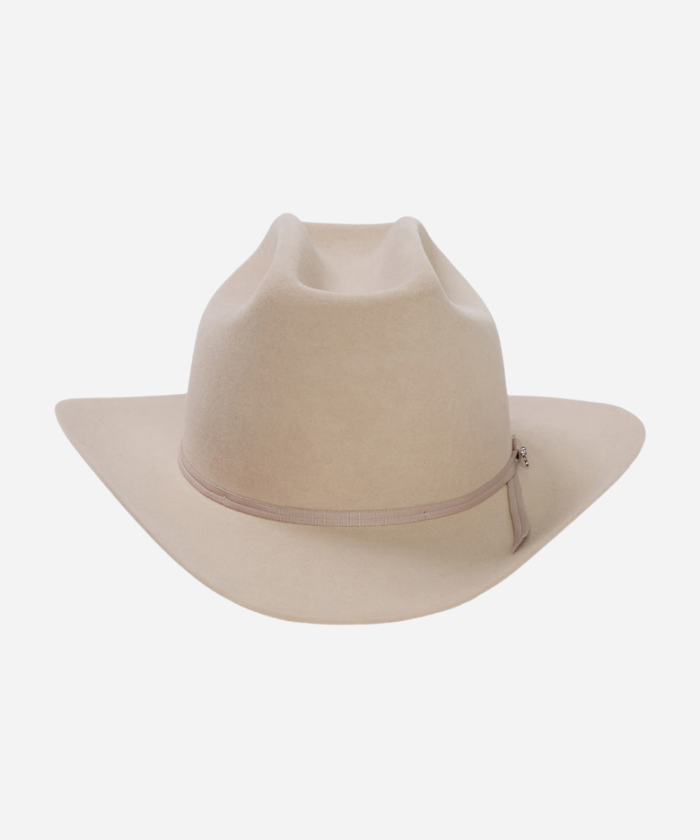 Cinematic Latitude natural cream felt cowboy hat inspired by classic frontier movie lifestyle LBORA