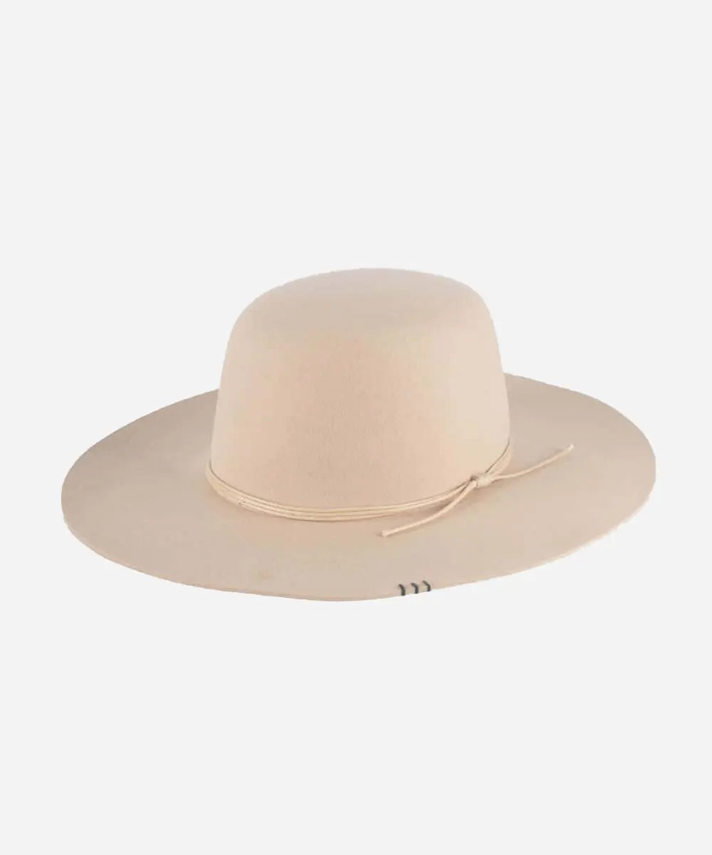 Cream Daisy open crown hat