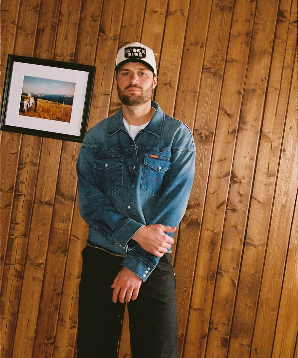 Desert camping travel capsule headwear trends using a classic dark brim LBORA UK Outlier hat