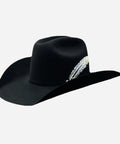 Elegant western style showcase of the Magnate black fur felt hat