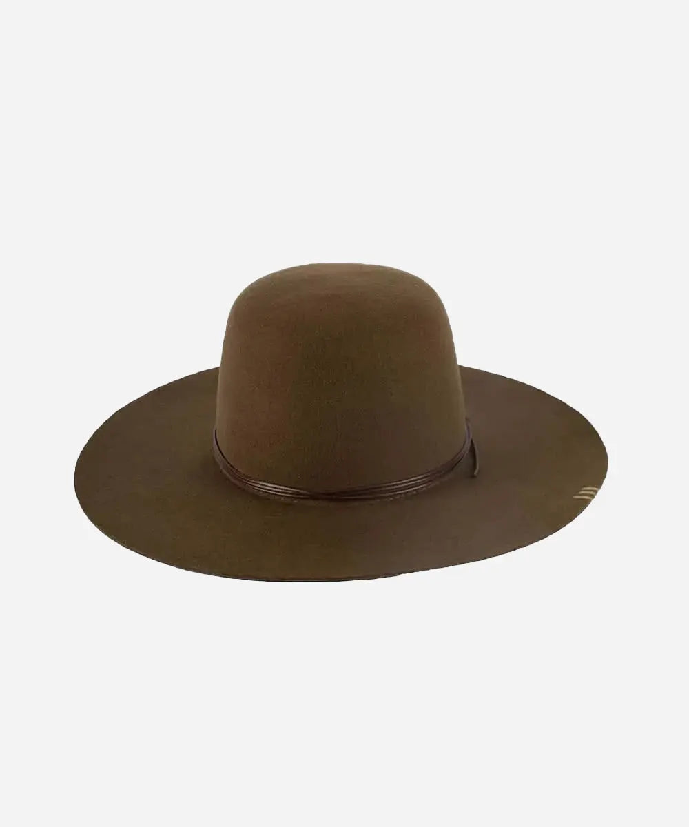 Flat wide brim Olive Daisy hat