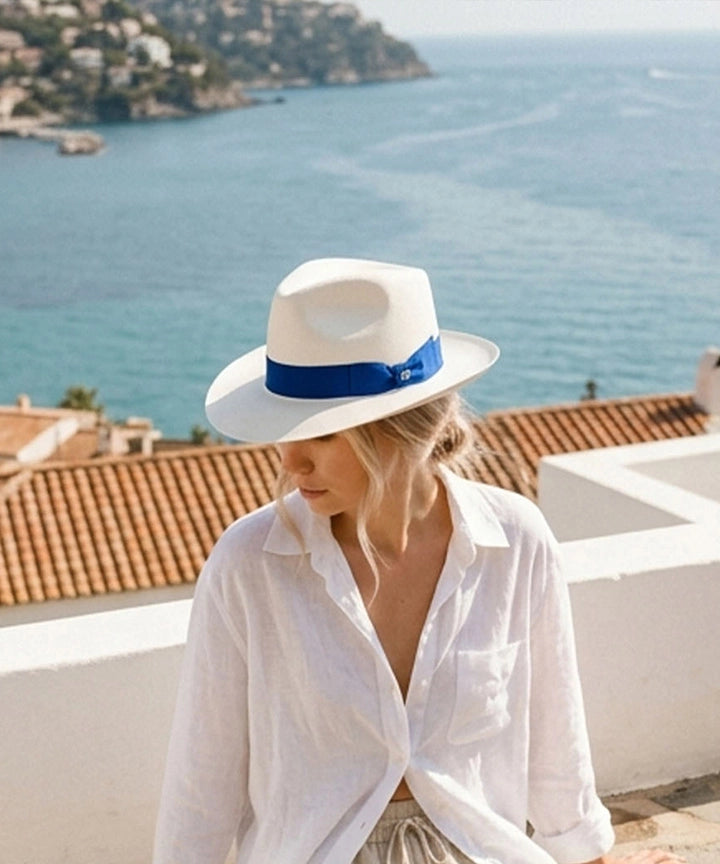 LBORA Gatsby Straw Panama - Blue