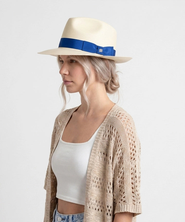 LBORA Gatsby Straw Panama - Natural