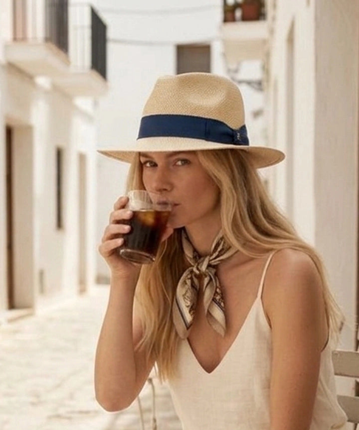 LBORA Gatsby Straw Panama - Natural