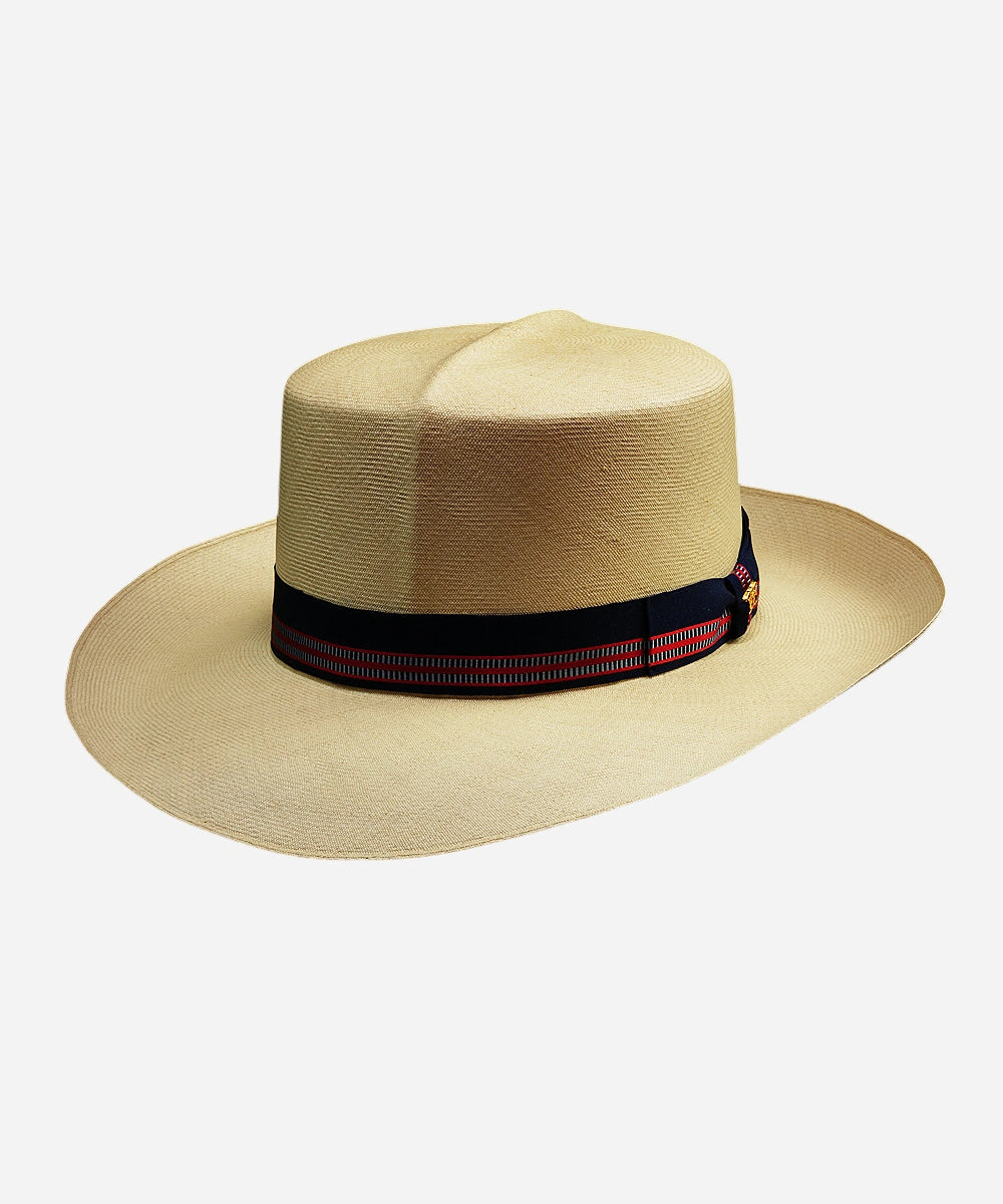 Genuine Optimo crown Panama hat for summer yacht parties LBORA