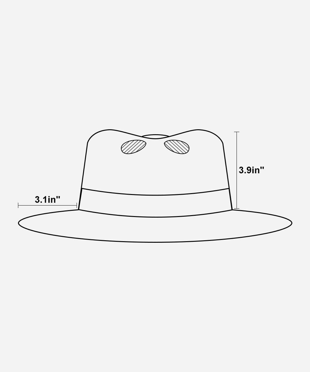LBORA Intrigue Wide Fedora - Ivory
