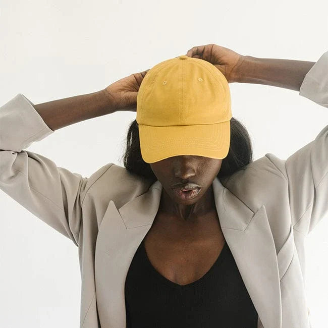 Italian holiday fashion trend lookbook paired with rich canary yellow Capri cap
