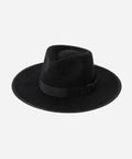 Black Legacy felt fedora Atomic Era inspired cinematic wide brim hat LBORA