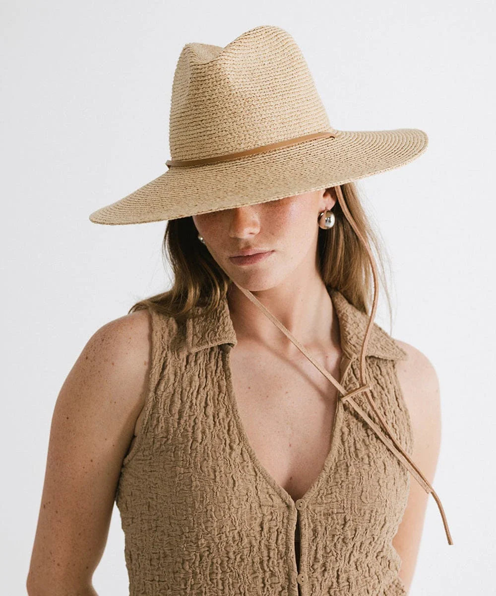 Mediterranean mood lookbook clothing pairing Ozzy hat UK