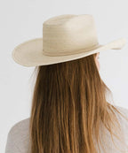 Radiance palm hat styled with summer dress and western boots LBORA