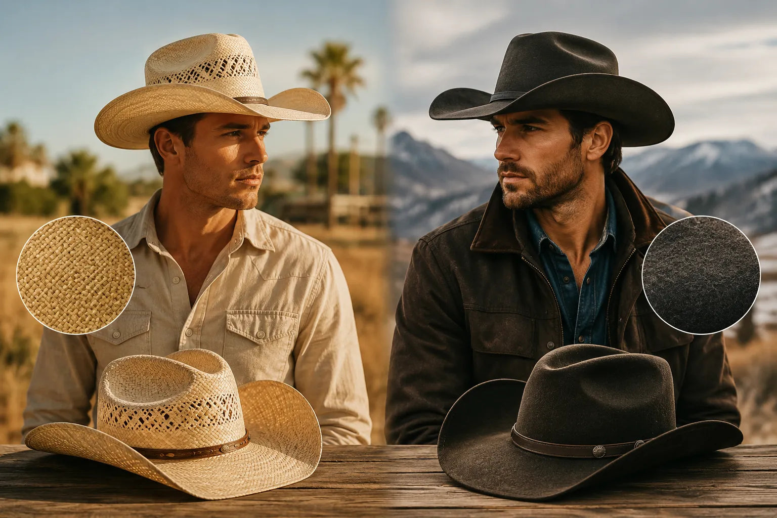 Straw vs Felt Cowboy Hats for Guys