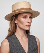 LBORA Women's Summer Palm Leaf Straw Hat