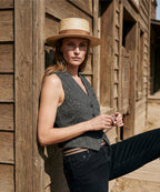 LBORA Women's Summer Palm Leaf Straw Hat