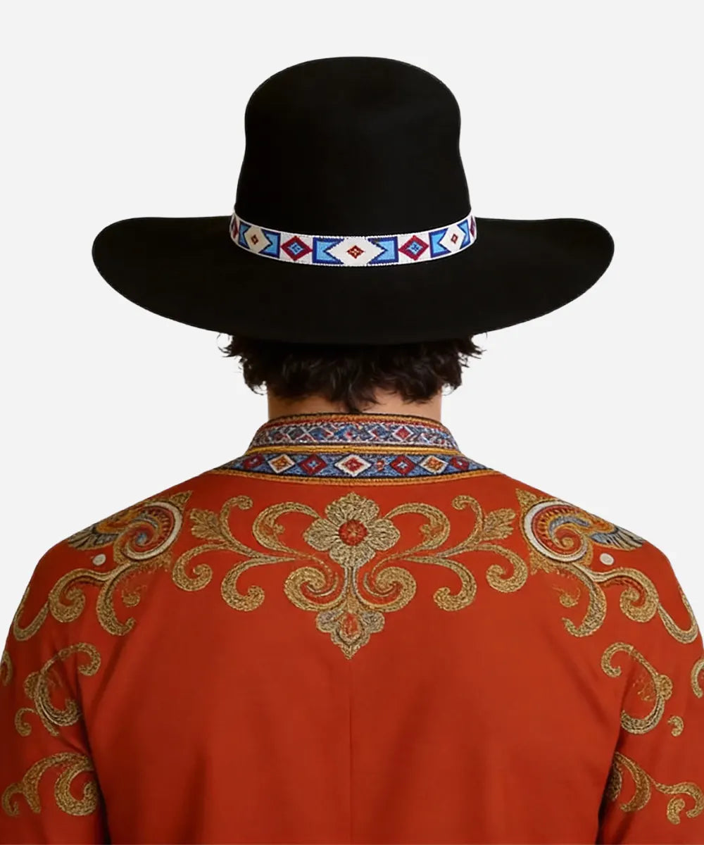 Traditional 3 1/4 inch bound edge brim western hat LBORA USA