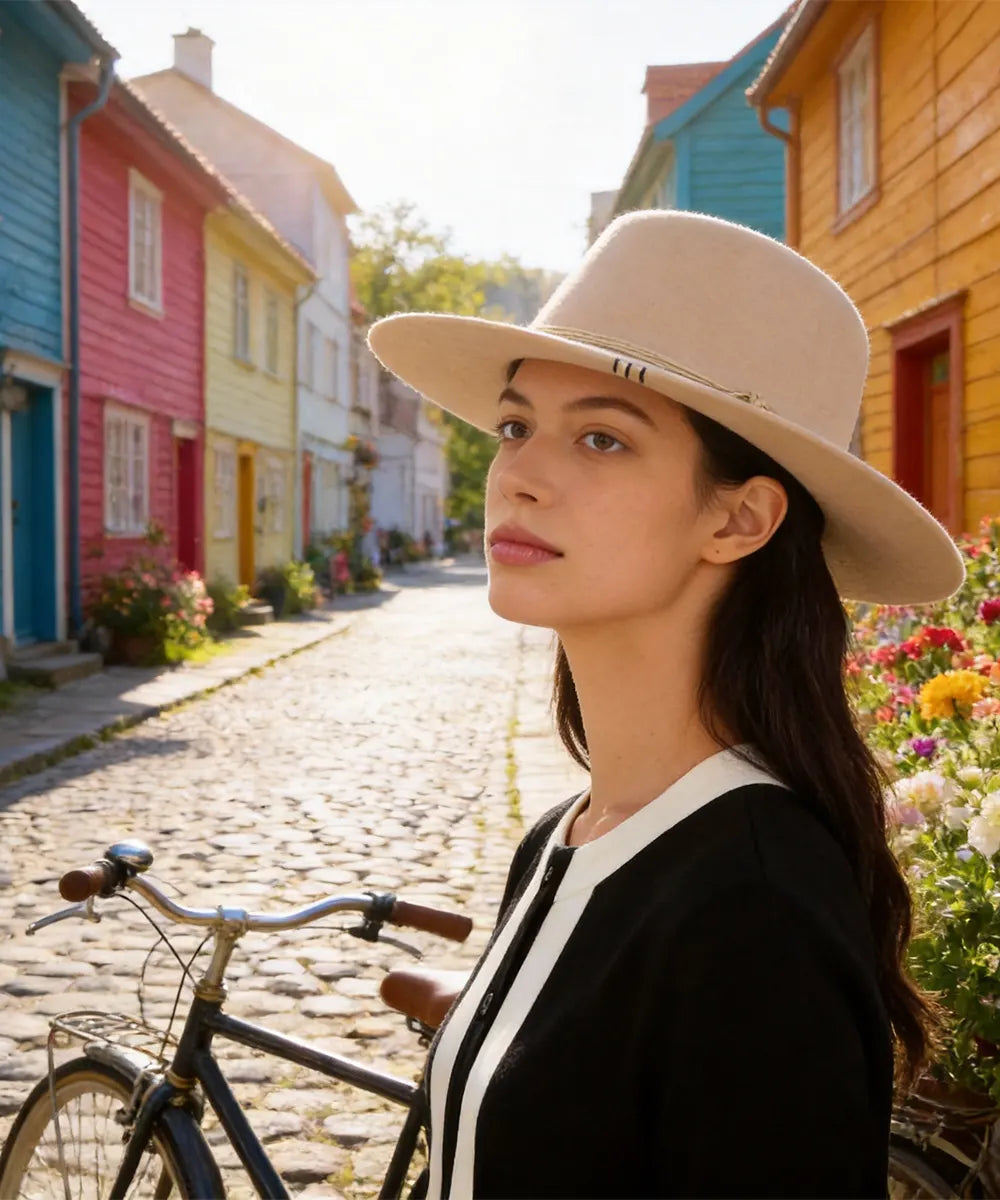 Vintage style cream Daisy hat lookbook
