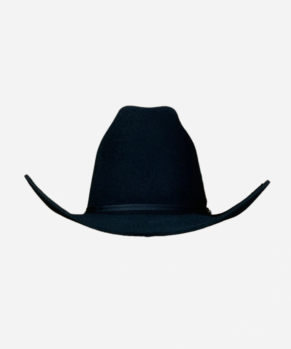Sharp and fashion forward Viper unisex city cowboy hat made from high quality black felt material