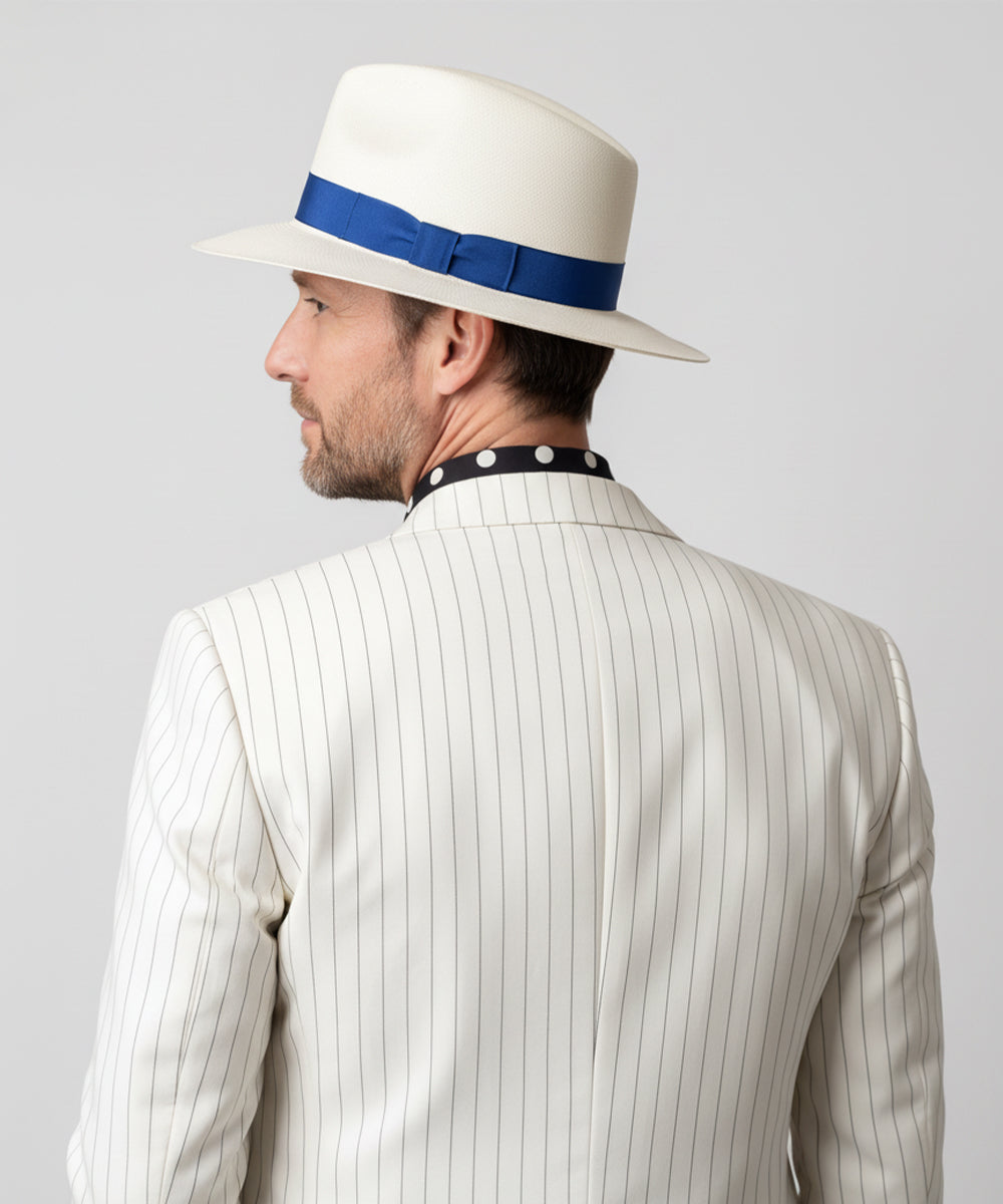 LBORA Gatsby Straw Panama - Blue