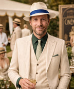 LBORA Gatsby Straw Panama - Blue
