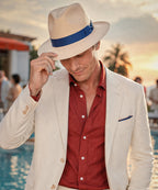 LBORA Gatsby Straw Panama - Natural