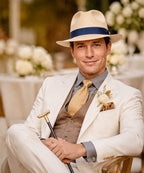 LBORA Gatsby Straw Panama - Natural
